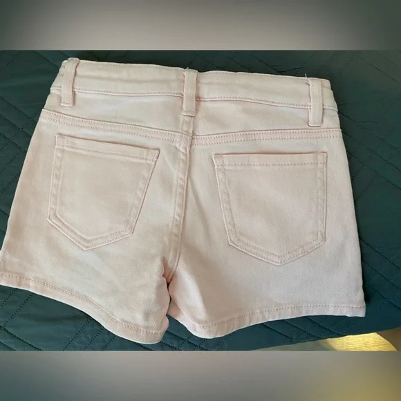 Pink Kids Jean Shorts with Adjustable Waistband - Picture 2 of 9